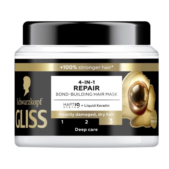 Gliss HaptiQ + Hydralized helyreállító hajmaszk (400 ml)