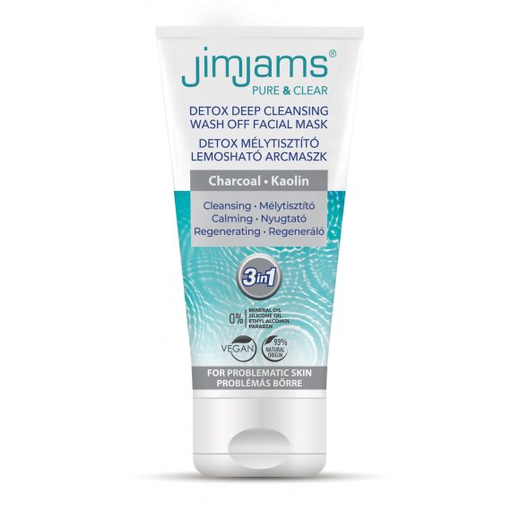 JimJams Pure & Clear Detox Mélytisztító lemosható arcmaszk (75 ml)