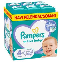   Pampers Active Baby pelenka, Maxi 4, 9-14 kg, HAVI PELENKACSOMAG 180 db