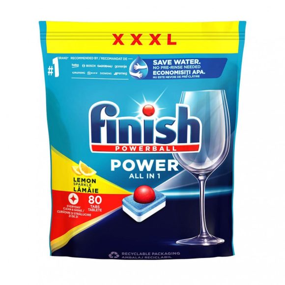 Finish Power All in 1 mosogatógép-tabletta citrom (80 db)
