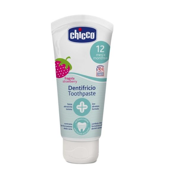 Chicco eper ízű fogkrém xilitollal 12 hó+ (50 ml)