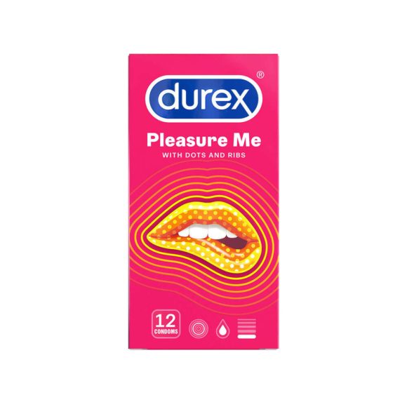 Durex Emoji PleasureMe bordás-pontozott óvszer (12 db)