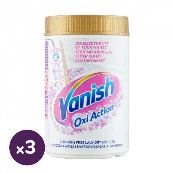 Vanish Oxi Action folteltávolító és fehérítő por (3x625 g)