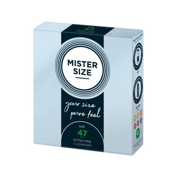 Mister Size vékony óvszer 47mm (3 db)