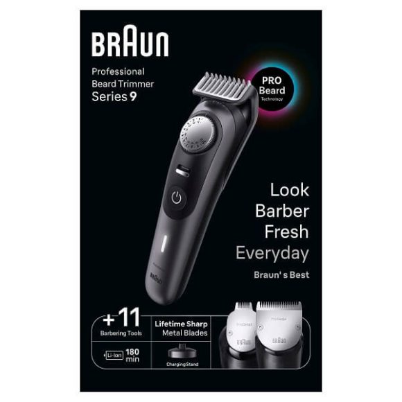 Braun Series 9 BT9441 Szakállvágó, Trimmer Borbélyszerszámokkal