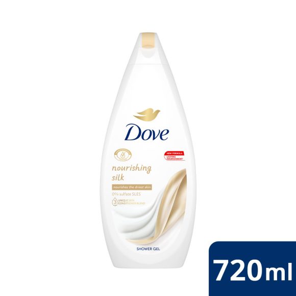 Dove krémtusfürdő Nourishing Silk (720 ml)