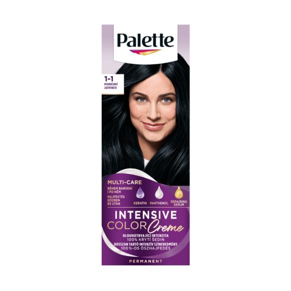 Palette ICC intenzív krémhajfesték 1-1 (C1) - zafír fekete (50 ml)