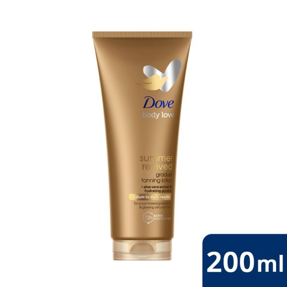 Dove DermaSpa Summer Revived önbarnító testápoló normál-sötét bőrre (200 ml)