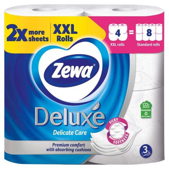 Zewa Deluxe Delicate Care XXL 3 rétegű toalettpapír (4 tekercs)