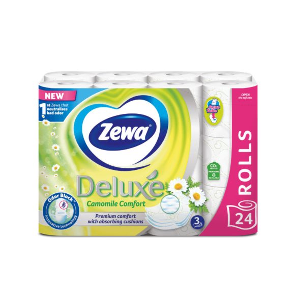 Zewa Deluxe Camomile Comfort 3 rétegű toalettpapír (24 tekercs)