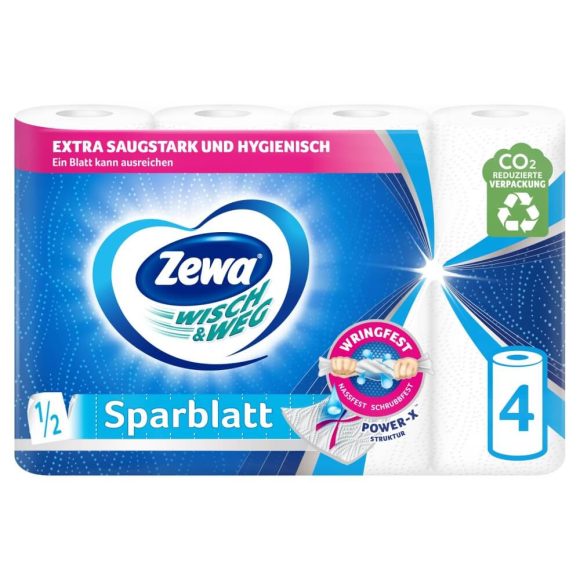 Zewa Wisch & Weg Sparblatt háztartási papírtörlő 2 rétegű (4 tekercs)