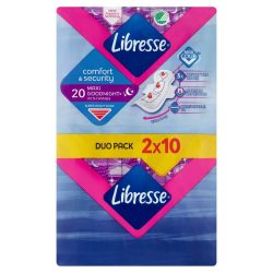   Libresse Maxi Goodnight+ Comfort & Security éjszaki egészségügyi betét (2x10 db)