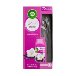   Air Wick Freshmatic Automata Légfrissítő spray készülék, Bársonyos Szatén és Éji Liliom illat (250 ml)