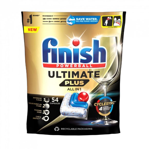 Finish Powerball Ultimate Plus All in 1 mosogatógép-kapszula, regular (54 db)