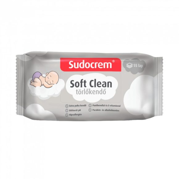 Sudocrem Soft Clean nedves törlőkendő 55 db