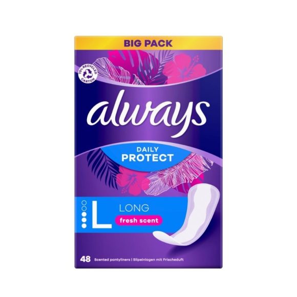 Always Daily Protect Hosszú Friss illattal Tisztasági Betét 48 db