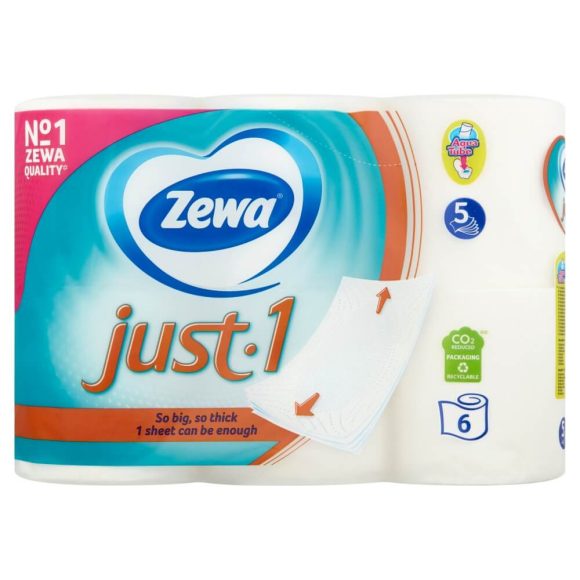 Zewa Just 1 toalettpapír 5 rétegű (6 tekercs)