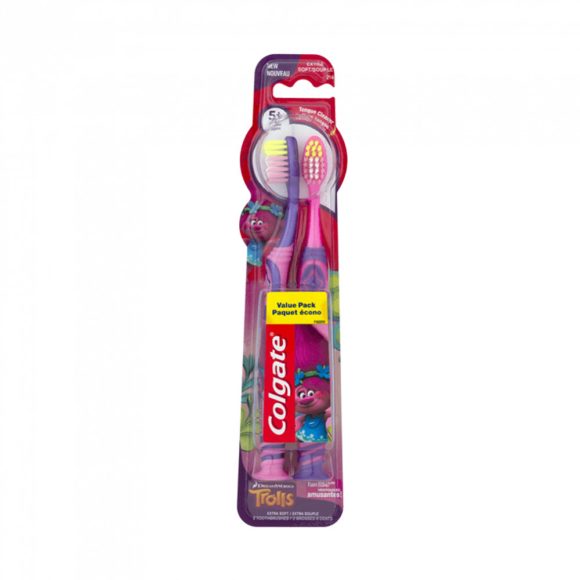 Colgate Trolls/Trollok extra lágy gyerekfogkefe 3 éves kortól (2 db)
